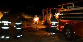 E-105 operating at IFCO handline operations drill. (1/23/10)